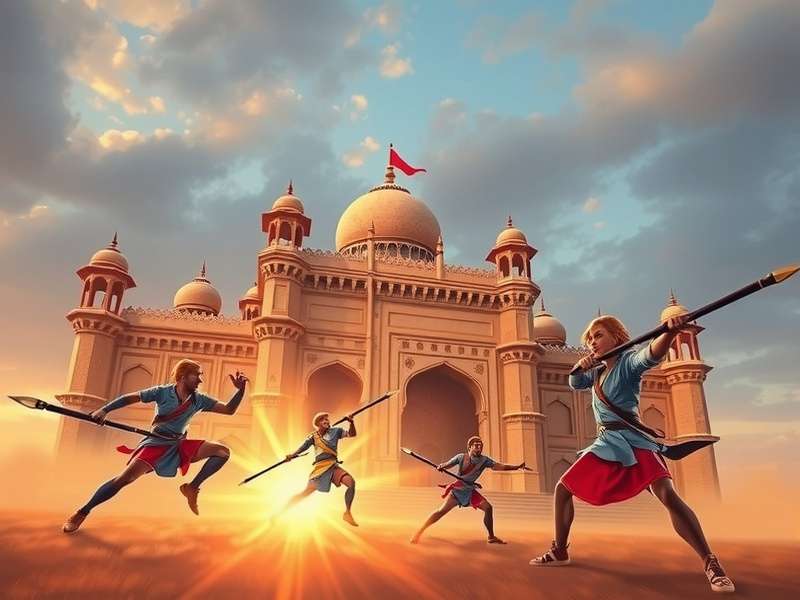 Fort Agra Champion gameplay showing players battling in Agra Fort